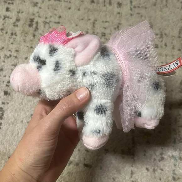 Douglas Cuddle Toys Loretta Balleria Pig Spotted Piglet Tutu Lovey Plush - Picture 7 of 7